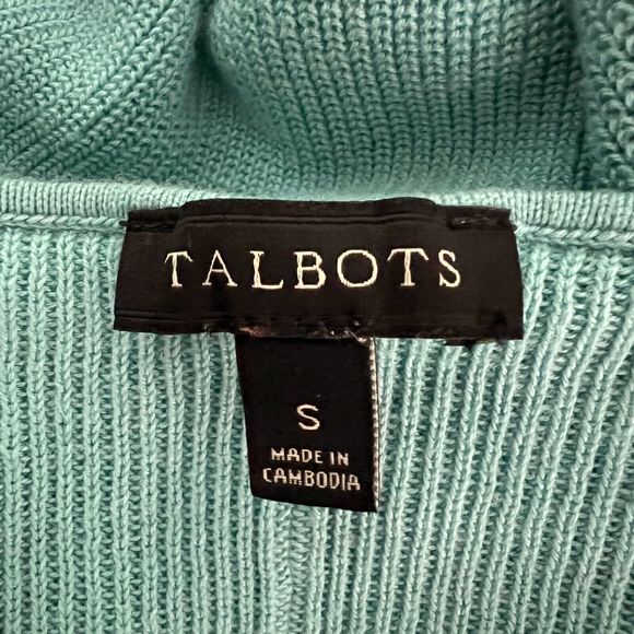 Talbots Sweater Womens Small Blue Short Sleeve Lightweight Knit Basic Minimalist - Picture 6 of 7